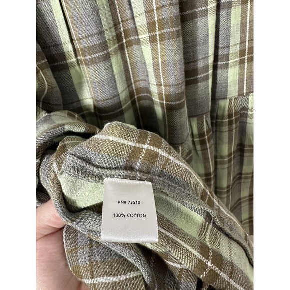 Sister Mary Embroidered Paloma Shift Dress Cotton Plaid Floral Flutter Sleeve S - Picture 5 of 7